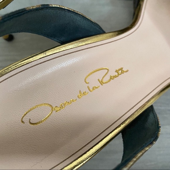 Oscar de la Renta Leopard Sandals Size 8 - Picture 4 of 5